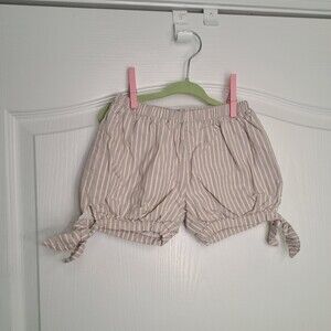 Gray Tan Striped Tie side Shorts Bloomers by STUN